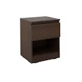 Manis Single Drawer Bedside Table - Walnut