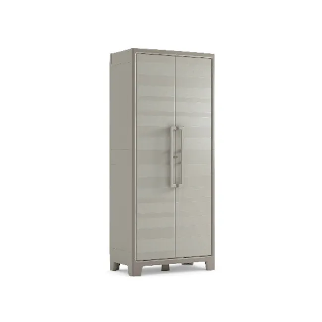 Gulliver Multispace Outdoor Cabinet - 1 - Sleek, modern cabinet with horizontal slats, Minimalist design featuring vertical