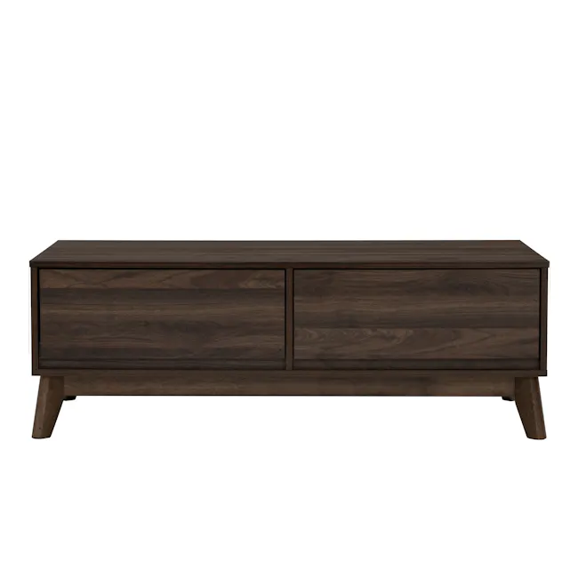 (As-is) Herschel Coffee Table - Walnut - 1 - 23 - Wooden sideboard, dark wood finish, minimalist design, rectangular shape