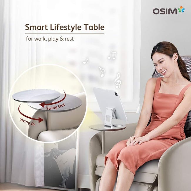 OSIM uDiva 3 Massage Sofa - Brown (Houndstooth Cushion Cover) - 4