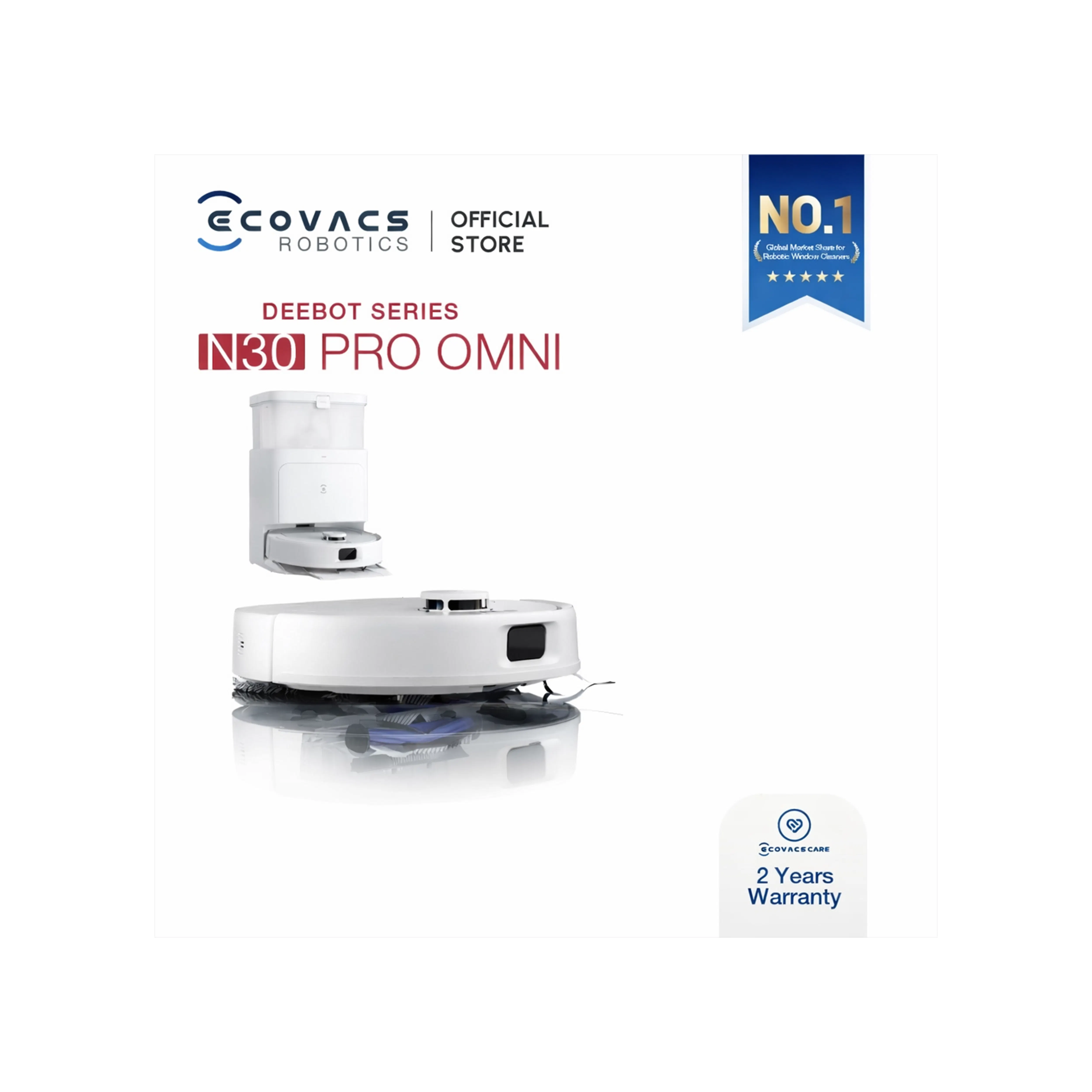 Kit di accessori di ricambio per aspirapolvere Ecovacs Debot N30 PRO Omni/N30 Omni/N30 PRO, 1 spazzola a rullo, 4 spazzole laterali, 4 panni mocio, 2 filtri HEPA, 3 sacchetti per la polvere