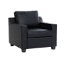 Baleno 2 Seater Sofa with Baleno Armchair - Espresso (Faux Leather) - 10