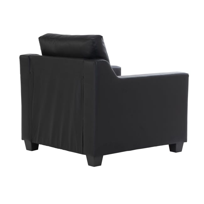 Baleno 2 Seater Sofa with Baleno Armchair - Espresso (Faux Leather) - 12