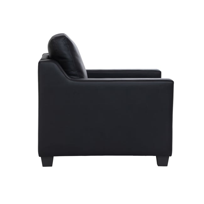Baleno 3 Seater Sofa with Baleno Armchair - Espresso (Faux Leather) - 11