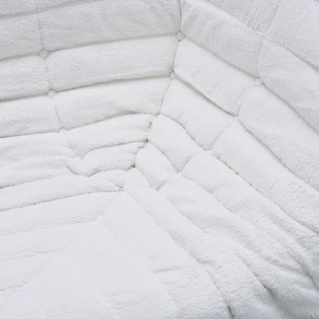 Hayward Corner Low Sofa - White Boucle (Fabric) - 7