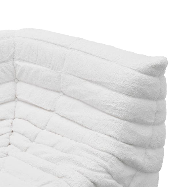 Hayward Corner Low Sofa - White Boucle (Fabric) - 2