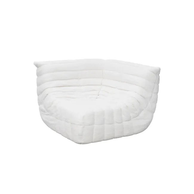 Hayward Corner Low Sofa - White Boucle (Fabric) - 6