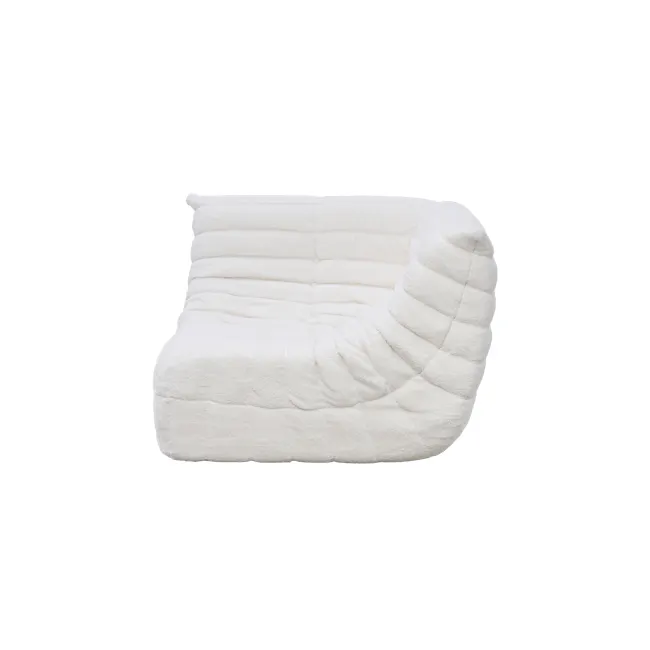 Hayward Corner Low Sofa - White Boucle (Fabric) - 4