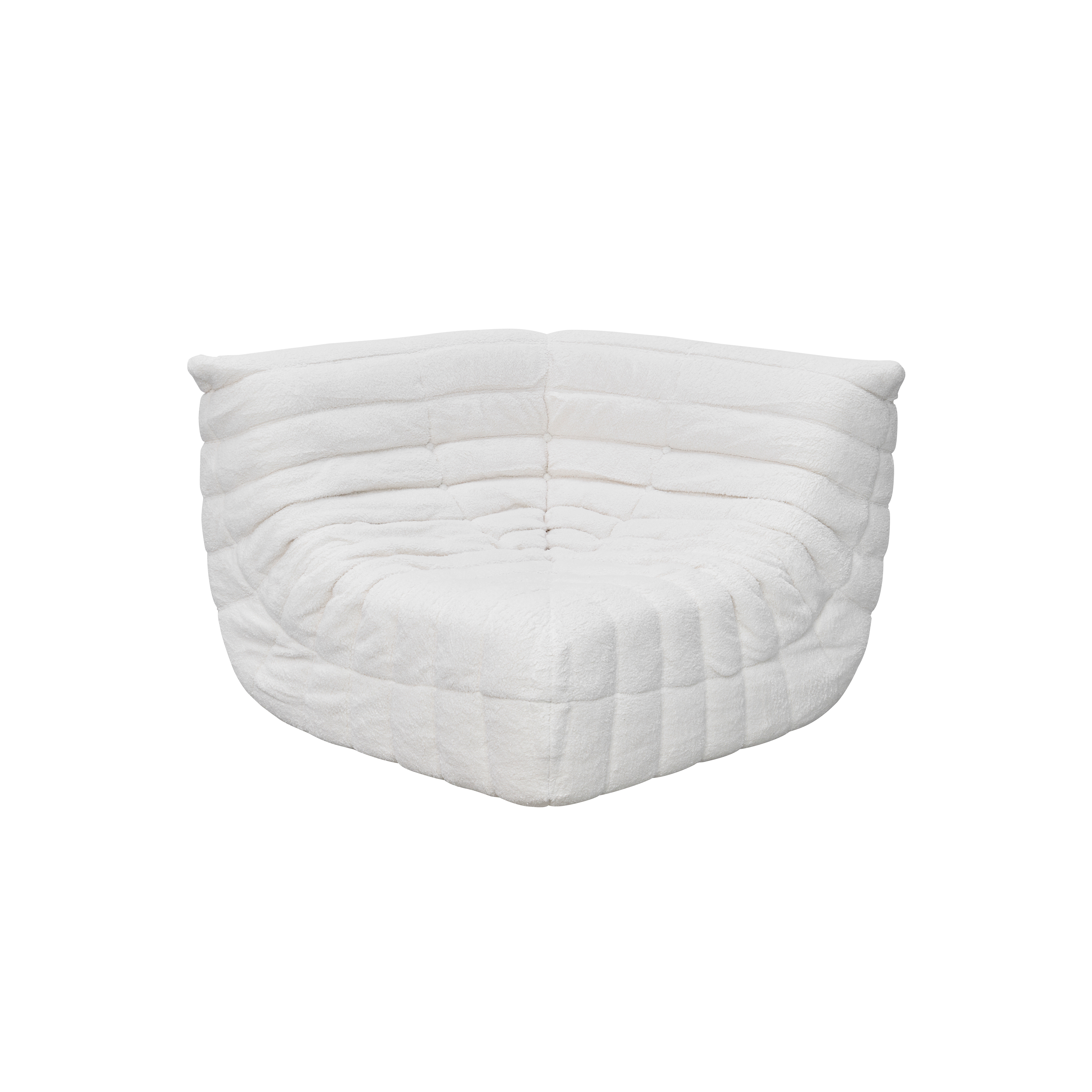 Hayward Corner Low Sofa - White Boucle (Fabric)