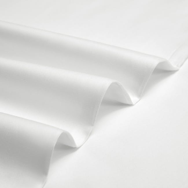 Pima Cotton Full Bedding Set - White - 4