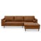 Nolan L-Shaped Sofa - Penny Brown (Premium Aniline Leather)