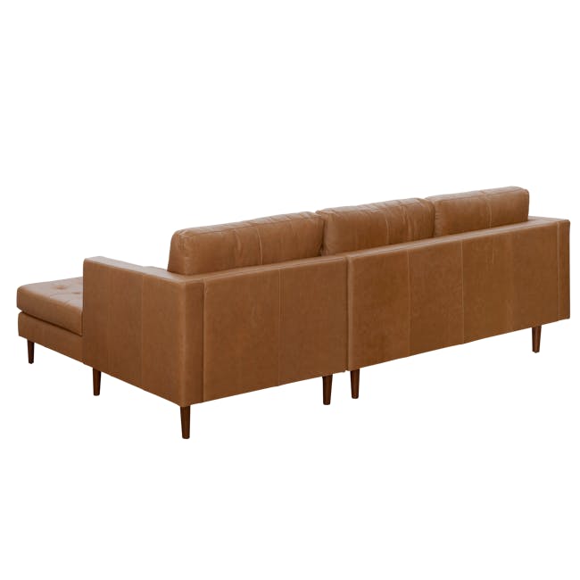 Nolan L-Shaped Sofa - Penny Brown (Premium Aniline Leather) - 4