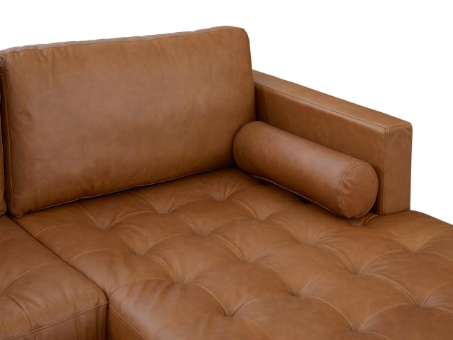 Nolan L-Shaped Sofa - Penny Brown (Premium Aniline Leather) - 5