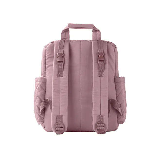 Skip Hop Forma Nappy Backpack - Mauve Mist - 5 - Pink quilted backpack with padded shoulder straps, sturdy handles, padded