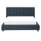 Elliot King Bed in Midnight with 2 Lewis Bedside Tables in Black, Oak - 1