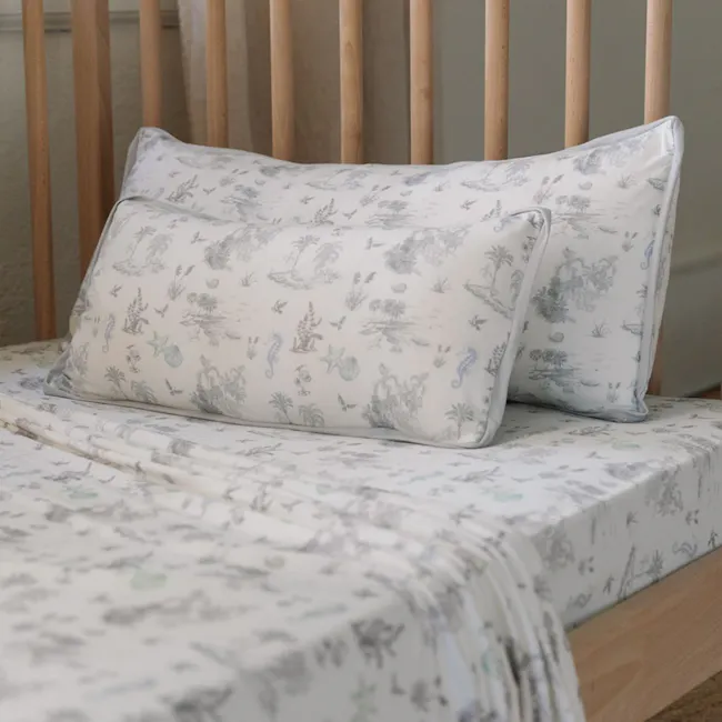 House of Holly Luxe Cloud Pillow - Seaside Toile Aqua (3 sizes) - 4