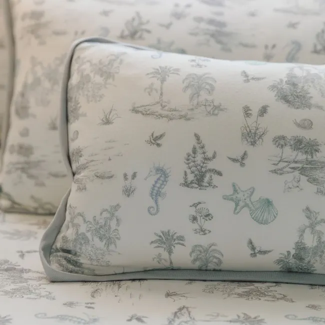 House of Holly Luxe Cloud Pillow - Seaside Toile Aqua (3 sizes) - 2