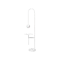 Cilja Floor Lamp with Side Table - White