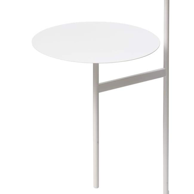 Cilja Floor Lamp with Side Table - White - 16