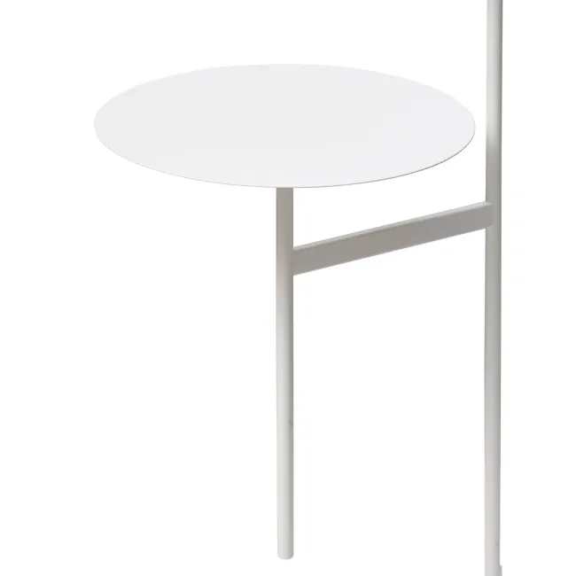 Cilja Floor Lamp with Side Table - White - 16