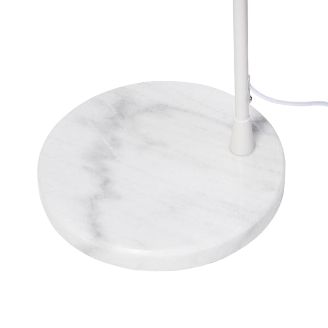 Cilja Floor Lamp with Side Table - White - 17