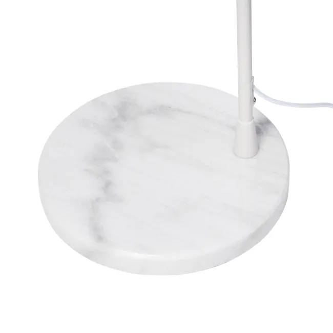 Cilja Floor Lamp with Side Table - White - 17