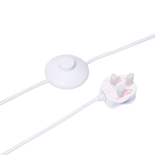 Cilja Floor Lamp with Side Table - White - 12