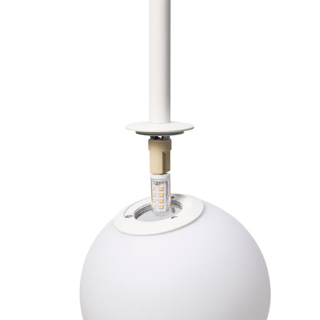 Cilja Floor Lamp with Side Table - White - 9