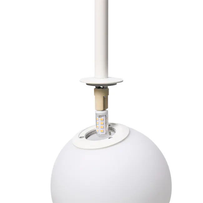 Cilja Floor Lamp with Side Table - White - 9