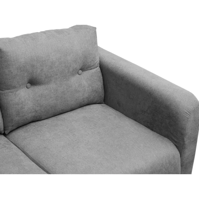 Bennett 3 Seater Sofa with Bennett 2 Seater Sofa - Gray Owl - 12 - Grey upholstered sofa, modern design, textured fabric