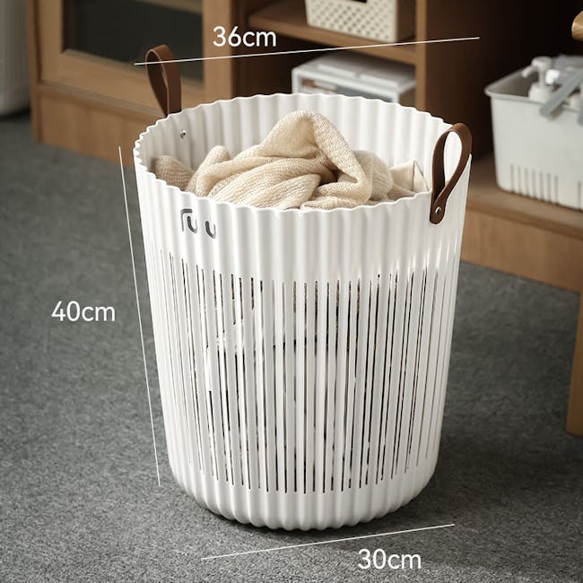 Myles Laundry Basket - White - 5