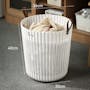 Myles Laundry Basket - White - 5