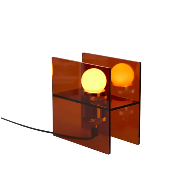 Solitude Acrylic Table Lamp - Brown - 1
