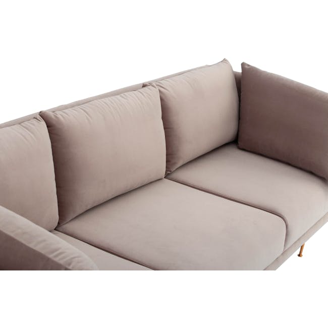 (As-is) Esme 3 Seater Sofa - Blush (Velvet) - 12