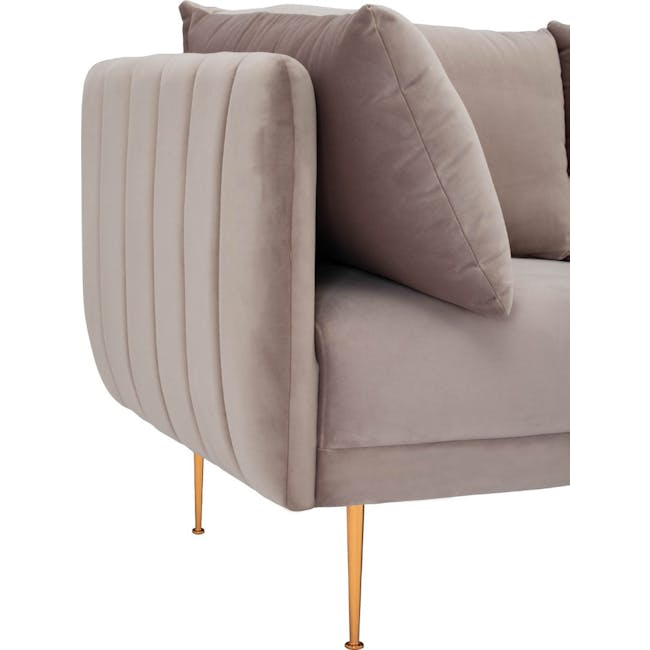 (As-is) Esme 3 Seater Sofa - Blush (Velvet) - 10