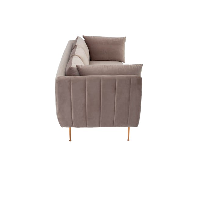 Esme 3 Seater Sofa - Blush (Velvet) - 3