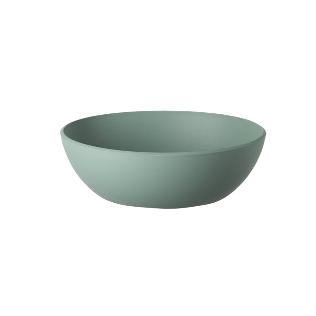 Omada REAMO Salad Bowl - Teal - 1 - Elegant bowl, minimalist design, smooth surface, muted green color, modern kitchenware