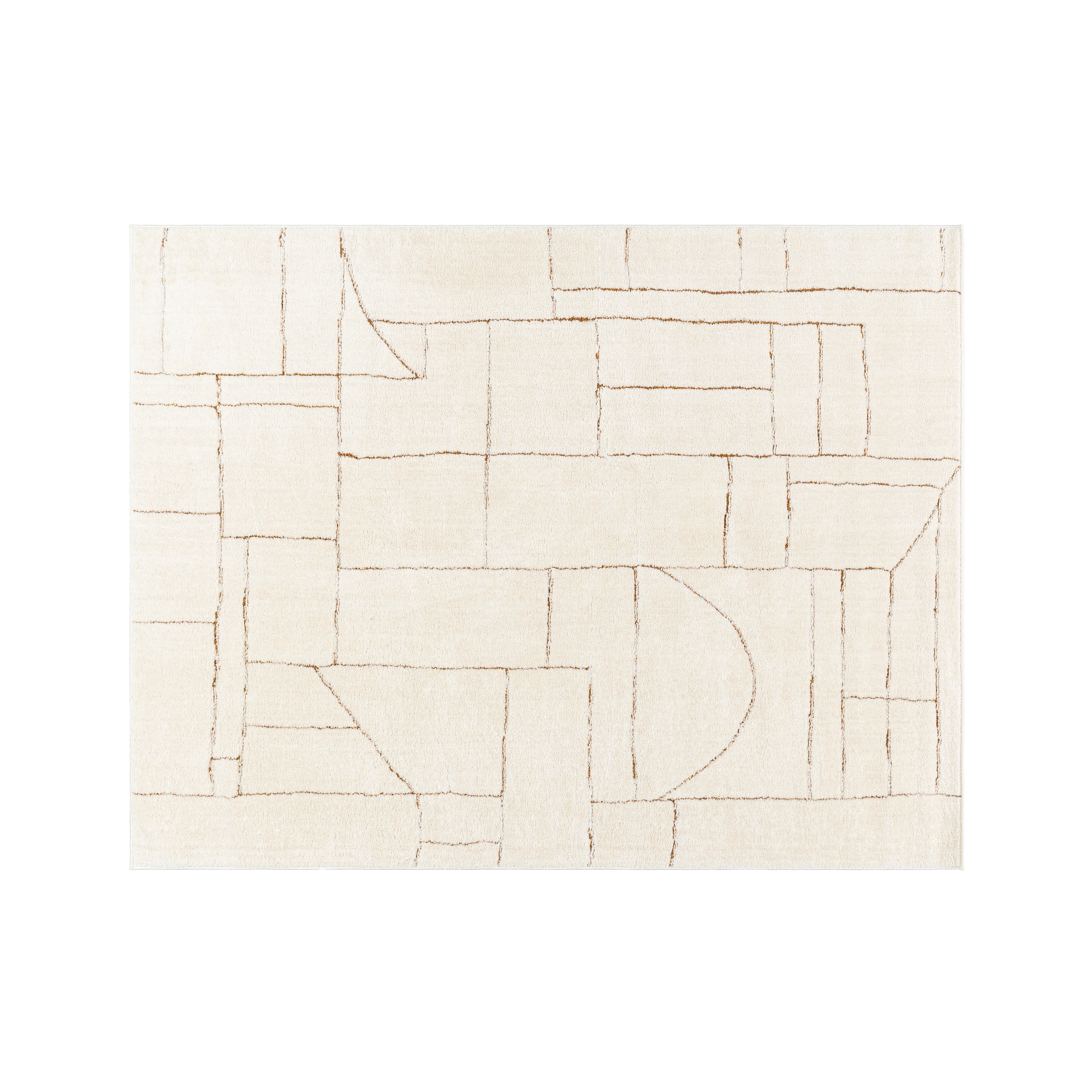 Adler Low Pile Geometric  Rug -  Walnut (3 Sizes)