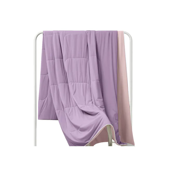 Maison De Claire Glacier Reversible Dual-Sided Cooling Blanket - Light Purple, Soft Pink (2 Sizes)