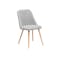 Lana Dining Chair - Oak, Pale Grey (Fabric)