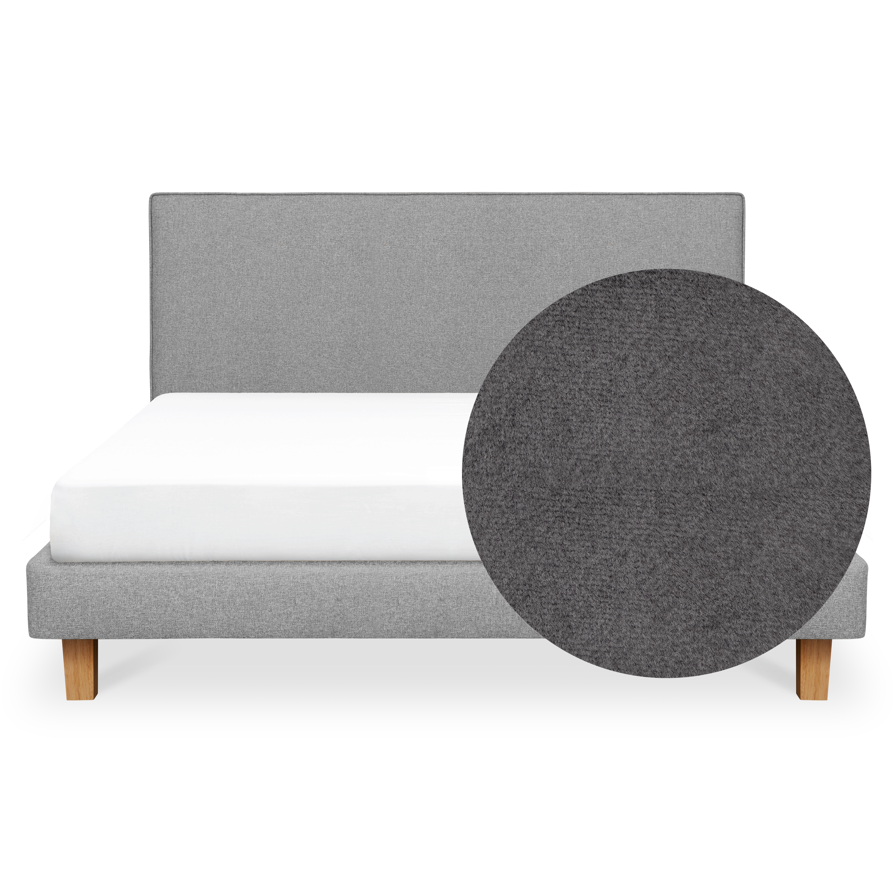 ESSENTIALS King Headboard Divan Bed - Shadow Grey (Pet Friendly)