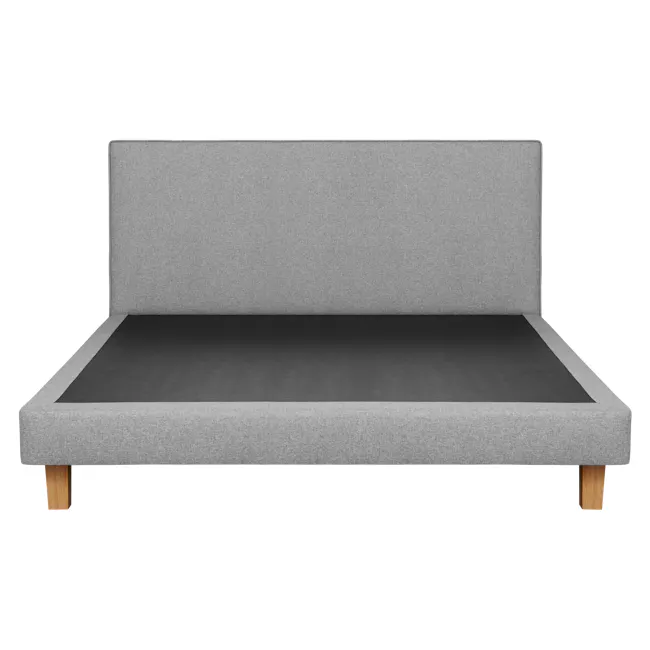 ESSENTIALS King Headboard Divan Bed - Shadow Grey (Pet Friendly) - 2 - Grey upholstered sofa, minimalist design, modern