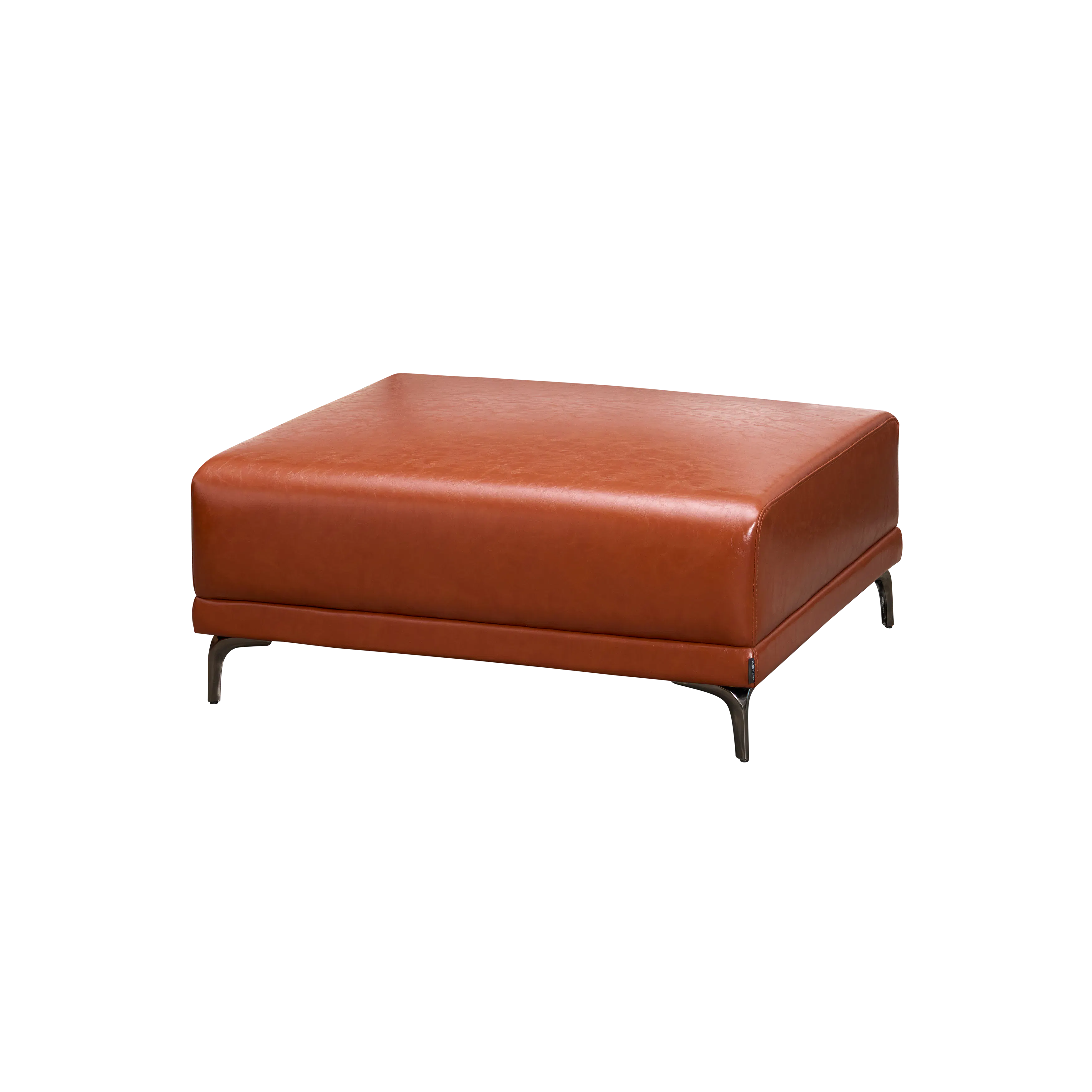 Lorney Ottoman - Camel (Faux Leather) - 29
