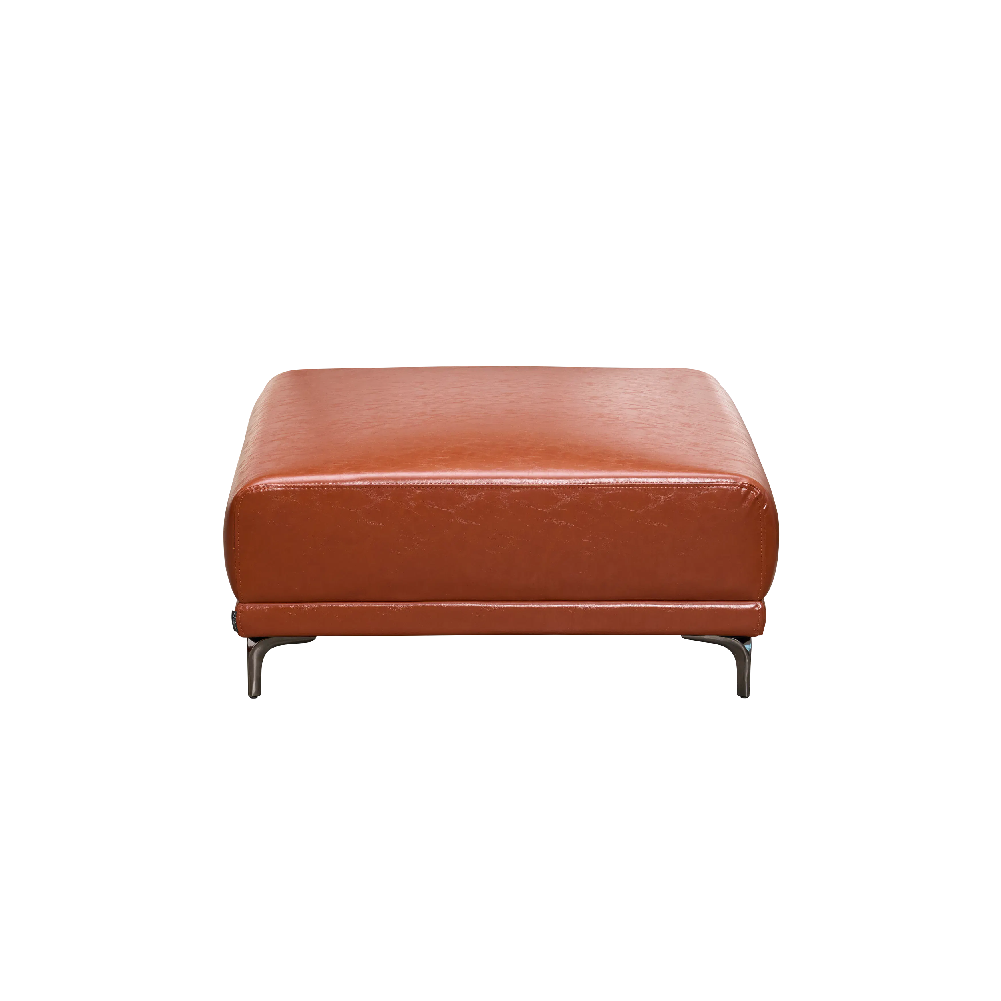 Lorney Ottoman - Camel (Faux Leather) - 31