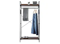 Sophie Open Wardrobe with 2 Shelves - Walnut