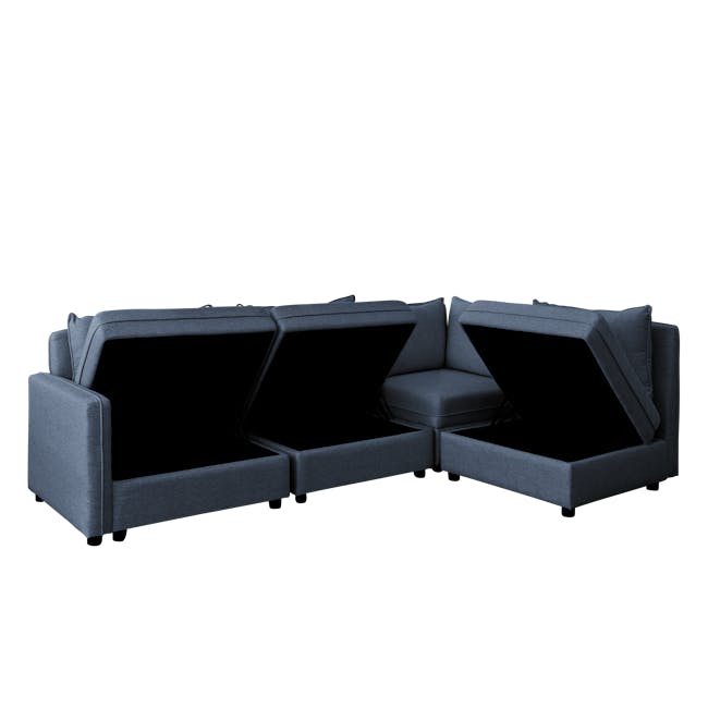 Cameron 3 Seater Storage Sofa - Denim - 29