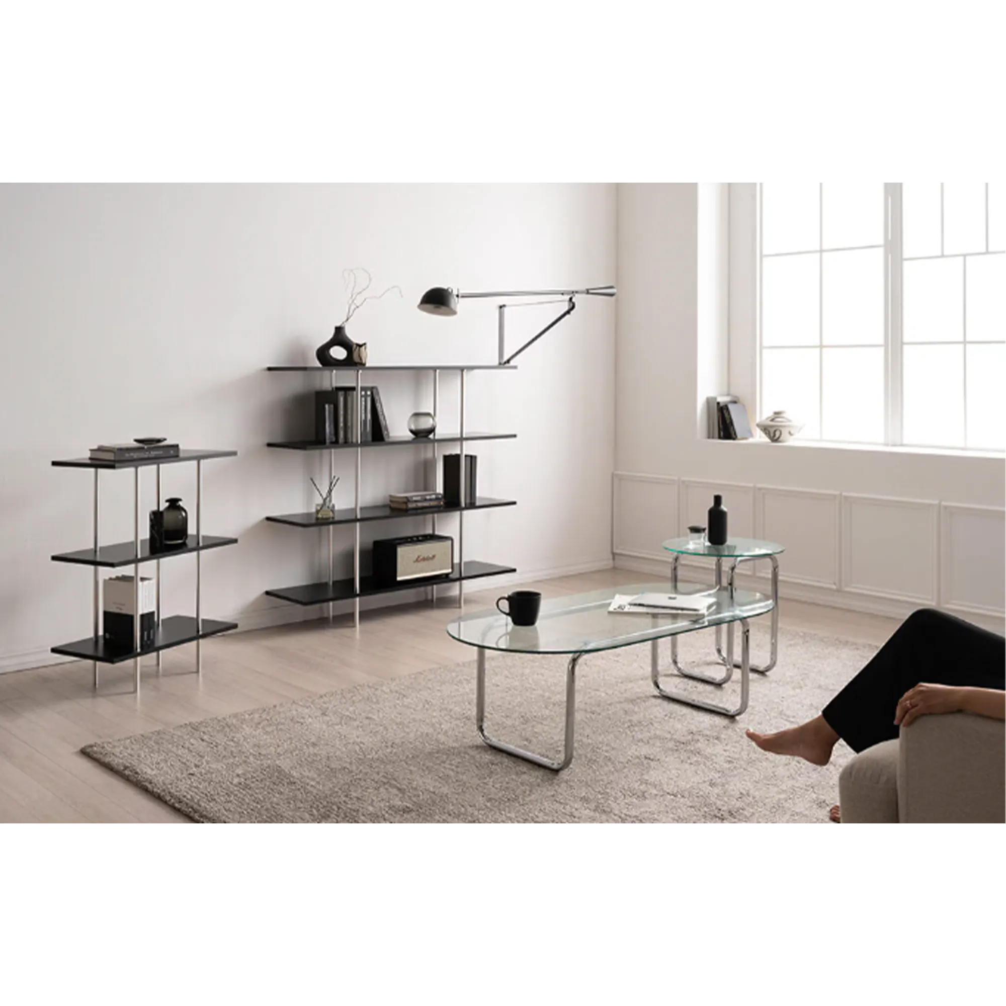 Bauhaus 4-Tier Display Shelf - Ivory - 12