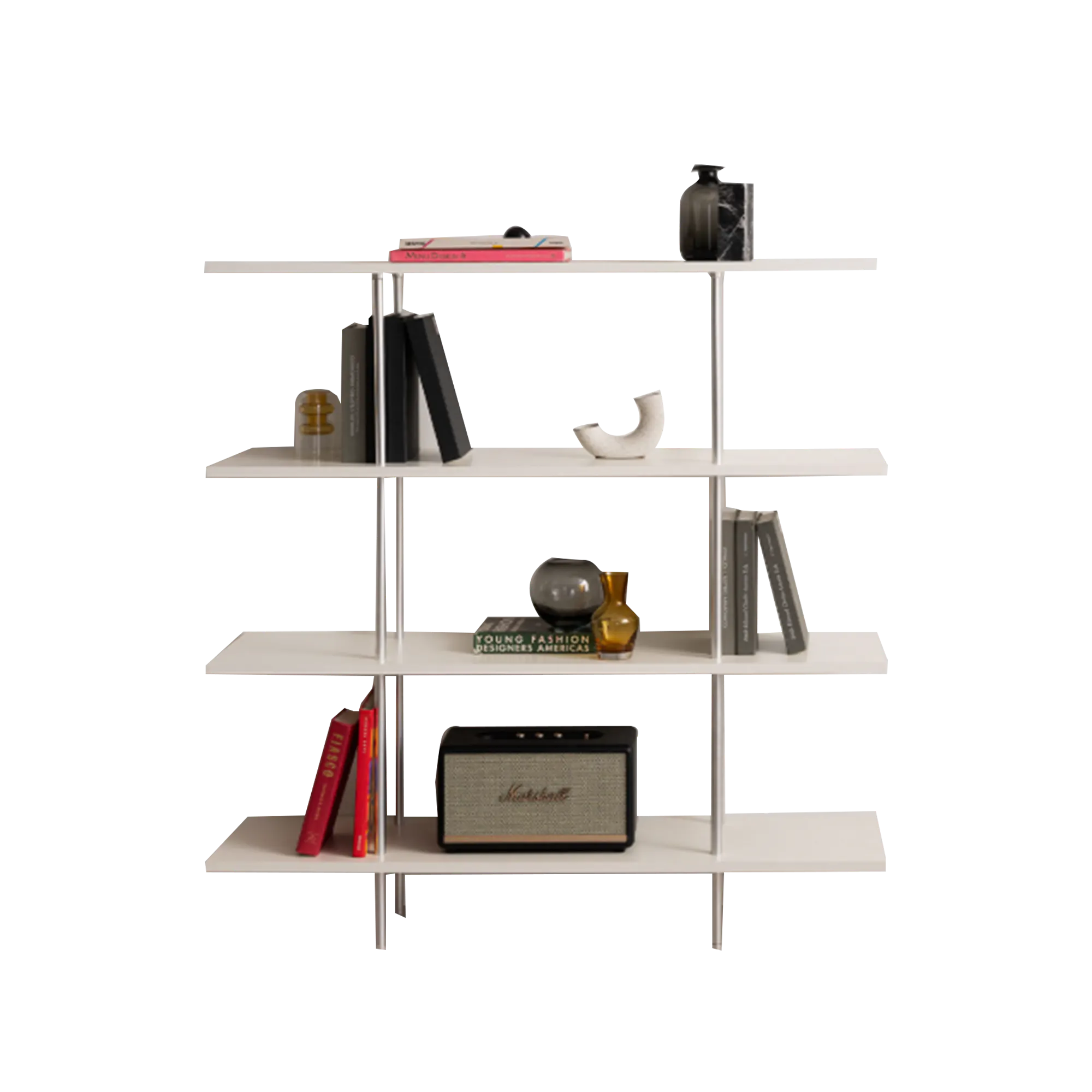 Bauhaus 4-Tier Display Shelf - Ivory - 9