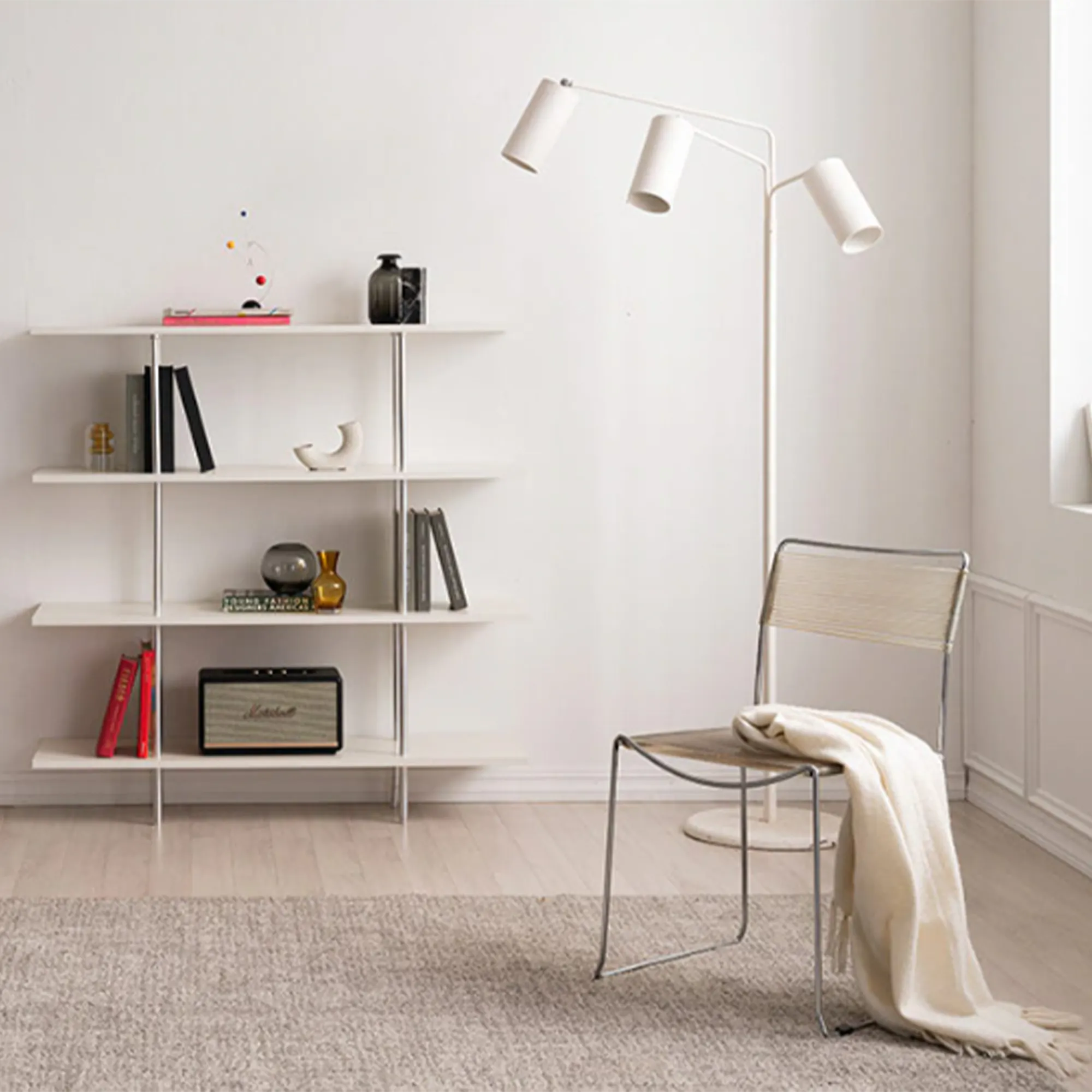 Bauhaus 4-Tier Display Shelf - Ivory - 11
