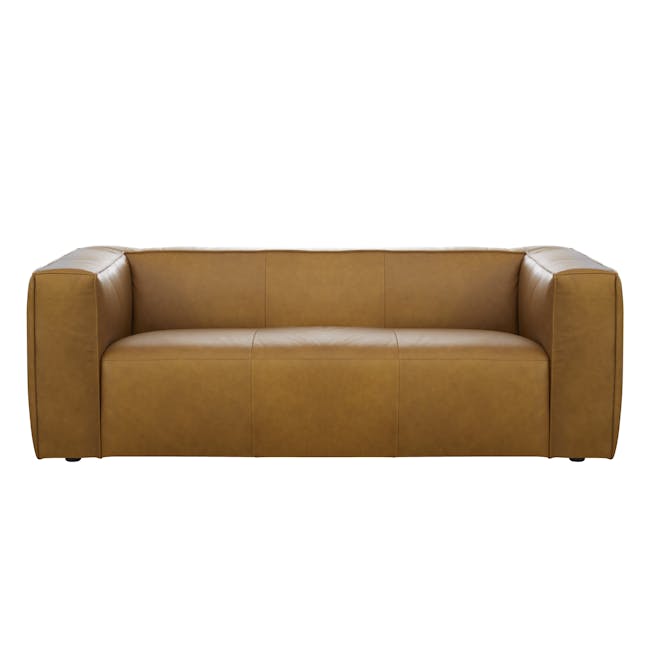 Antonio 3 Seater Sofa - Saddle Tan (Premium Aniline Leather) - 0